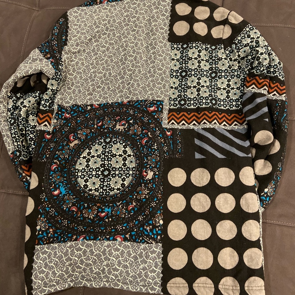 Multi colored & design fuzzy on the inside jacket